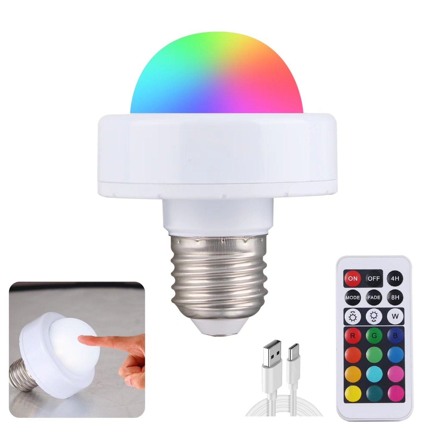 Rechargeable Remote-Controlled Bulb