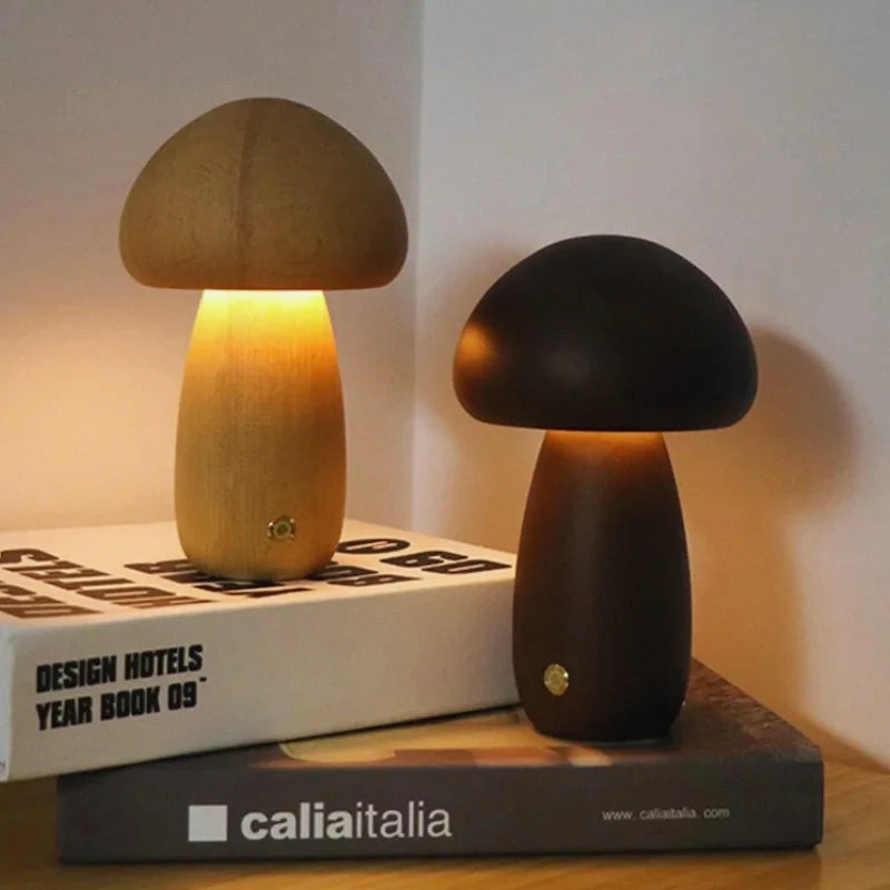 Lumishroom™ Wooden Table Lamp