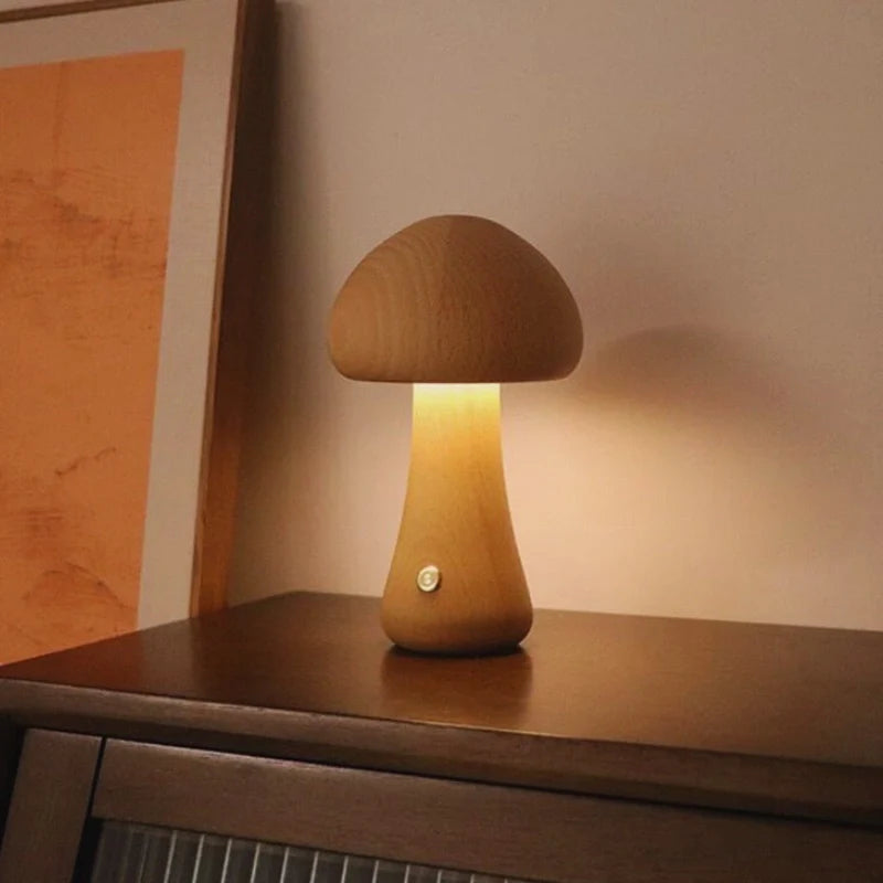 Lumishroom™ Wooden Table Lamp