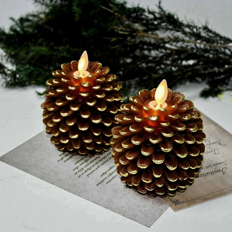 ForestHearth™ Flameless Pinecone Candles
