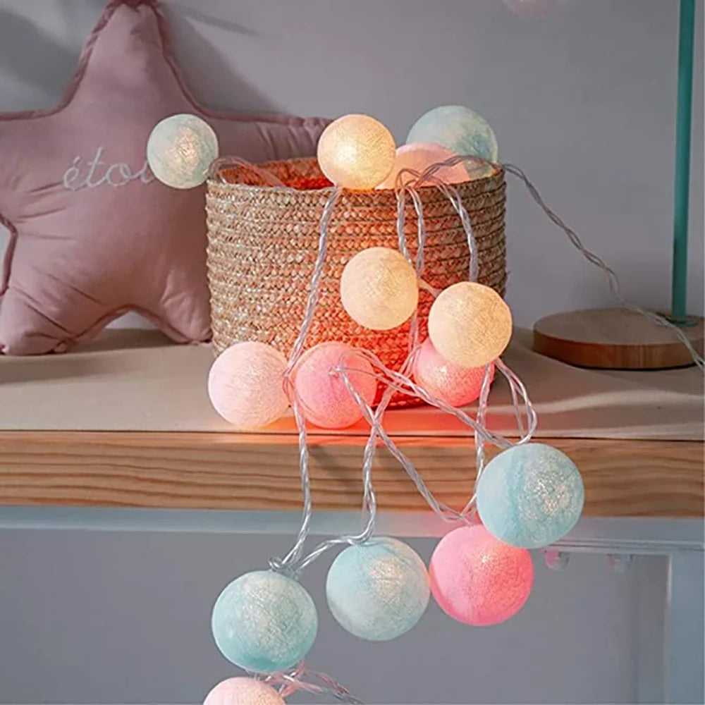 Cotton Ball Garland