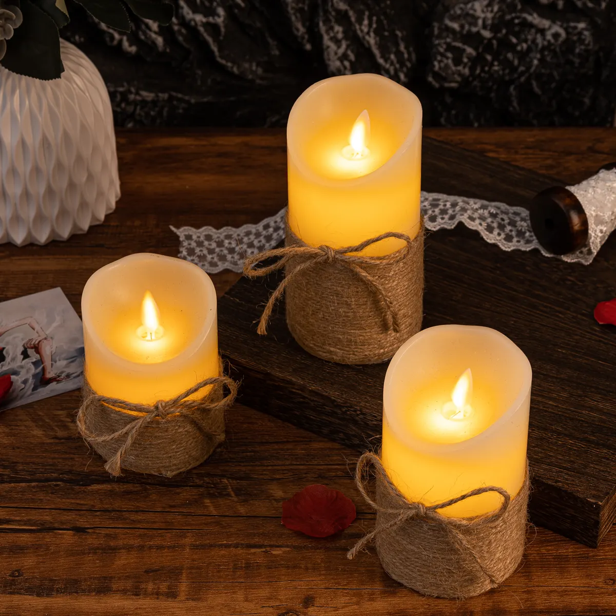 Flameless Block Candles