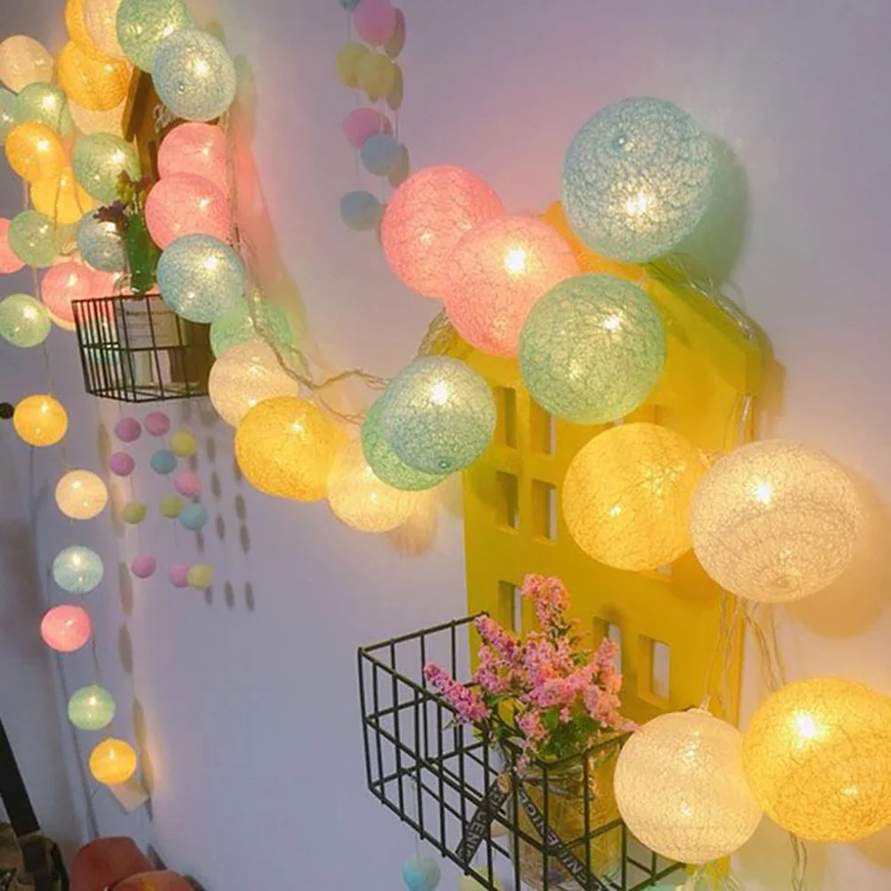 Cotton Ball Garland