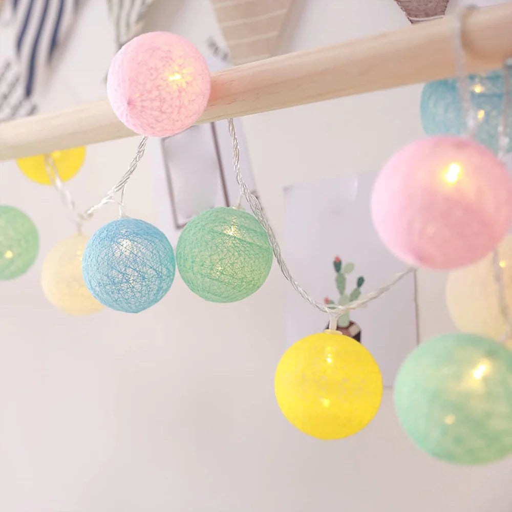 Cotton Ball Garland