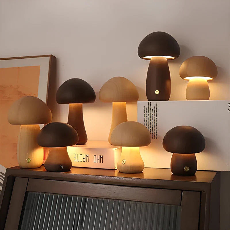 Lumishroom™ Wooden Table Lamp