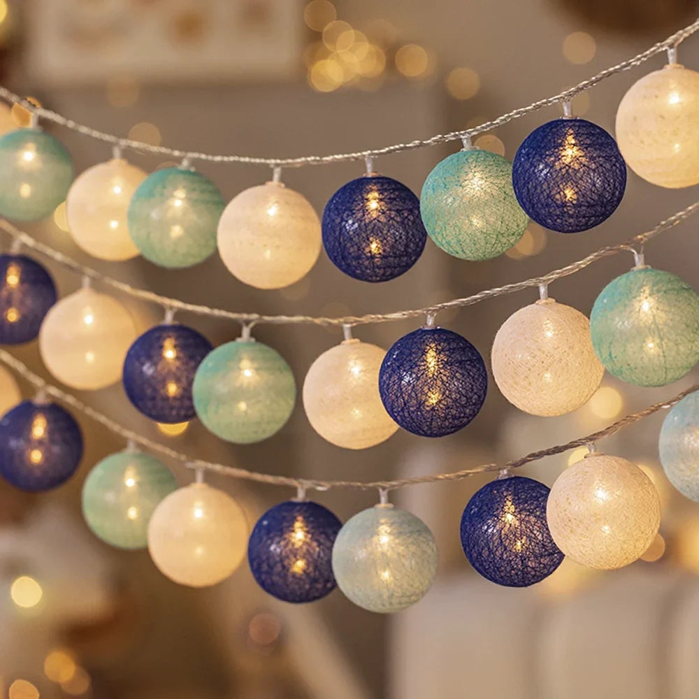 Cotton Ball Garland